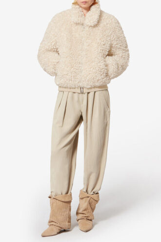 Tayma kort curly faux fur-kappa
