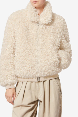 Tayma kort curly faux fur-kappa