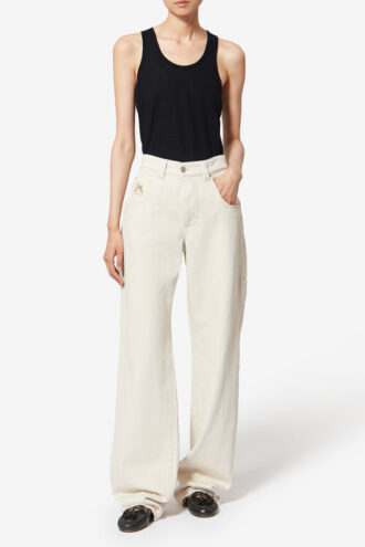 Thea randig linne-T-shirt Thea randig linne-T-shirt