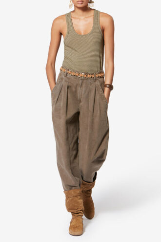 Thea randig T-shirt i bomull och linne Thea randig T-shirt i bomull och linne