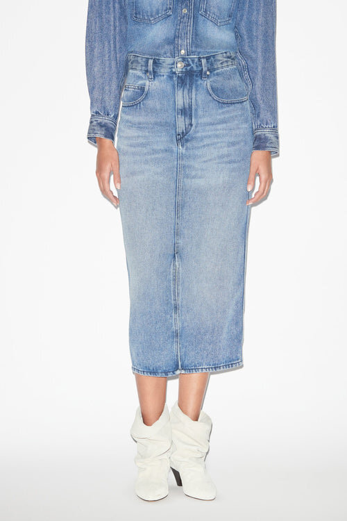 Tilauria midikjol i fin denim Tilauria midikjol i fin denim