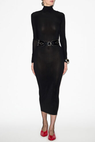 Vanessa Roll Neck Dress i enfärgad jersey Vanessa Roll Neck Dress i enfärgad jersey