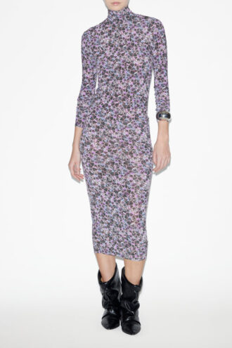 Vanessa Roll Neck Dress i enfärgad jersey Vanessa Roll Neck Dress i enfärgad jersey