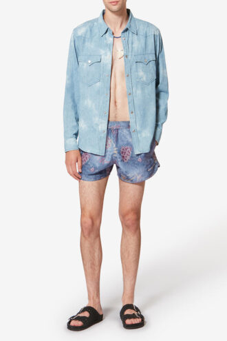 Vincente badshorts med tropiskt tryck