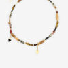 Yulian Stone, Wood och hänge-halsband Yulian Stone, Wood och hänge-halsband