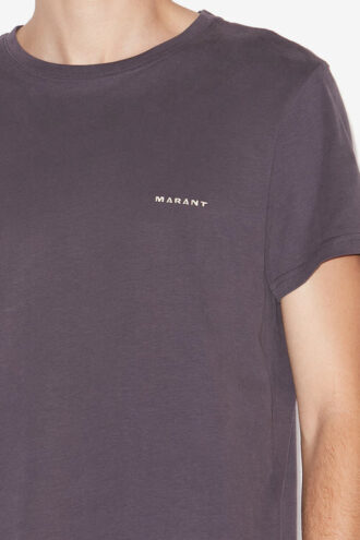 Zafferh kortärmad enfärgad bomullst-shirt
