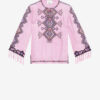 Zelda broderad blus i matka-silke Zelda broderad blus i matka-silke