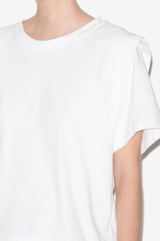 Zelitos kortärmad T-shirt i enfärgad bomull