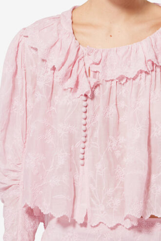 Zelly Frilly Floral bomulls- och silkesblus Zelly Frilly Floral bomulls- och silkesblus