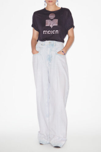 Zewel Linne-T-shirt med logotyp