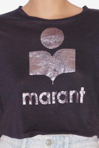 Zewel Linne-T-shirt med logotyp